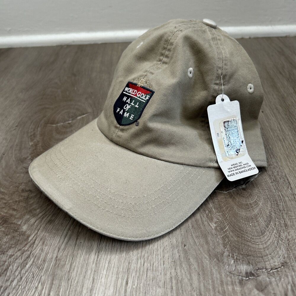 World Golf Hall of Fame Hat Mens OS Beige St Augustine Baseball Cap Ahead